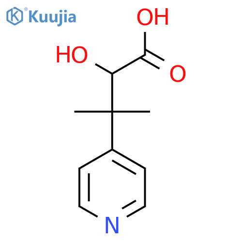 2-Hydroxy-3-methyl-3-(pyridin-4-yl)butanoic acid structure