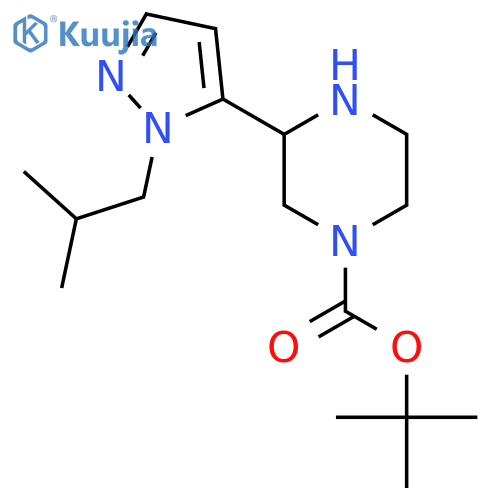 tert-butyl 3-1-(2-methylpropyl)-1H-pyrazol-5-ylpiperazine-1-carboxylate structure