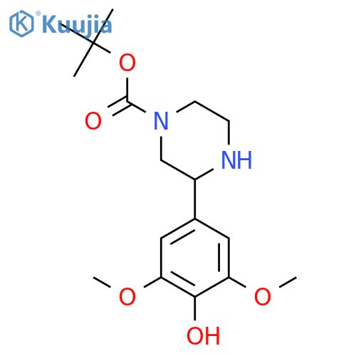 tert-butyl 3-(4-hydroxy-3,5-dimethoxyphenyl)piperazine-1-carboxylate structure