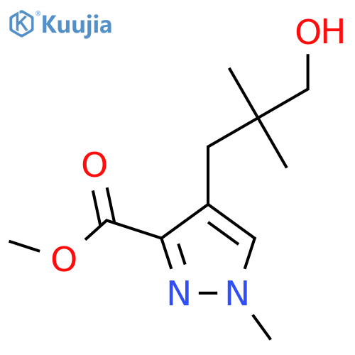 methyl 4-(3-hydroxy-2,2-dimethylpropyl)-1-methyl-1H-pyrazole-3-carboxylate structure