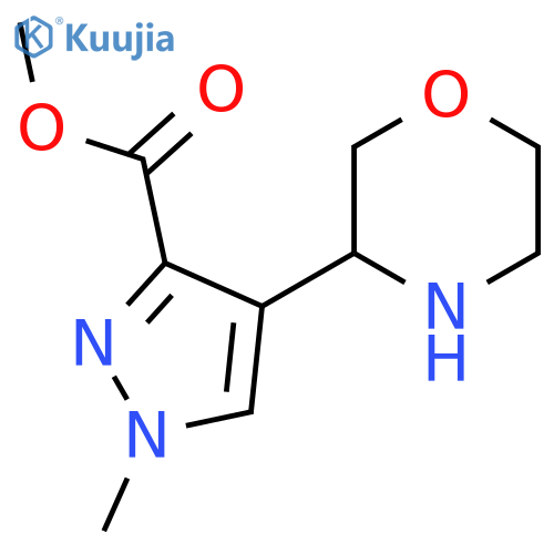 methyl 1-methyl-4-(morpholin-3-yl)-1H-pyrazole-3-carboxylate structure