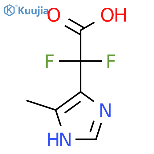 2,2-difluoro-2-(4-methyl-1H-imidazol-5-yl)acetic acid structure