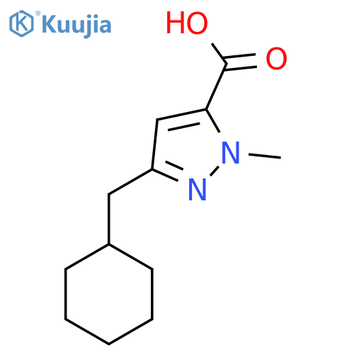 3-(cyclohexylmethyl)-1-methyl-1H-pyrazole-5-carboxylic acid structure