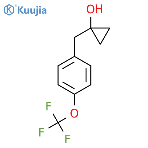 1-{4-(trifluoromethoxy)phenylmethyl}cyclopropan-1-ol structure
