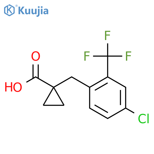 1-{4-chloro-2-(trifluoromethyl)phenylmethyl}cyclopropane-1-carboxylic acid structure