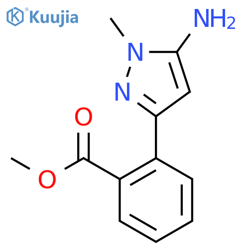 methyl 2-(5-amino-1-methyl-1H-pyrazol-3-yl)benzoate structure