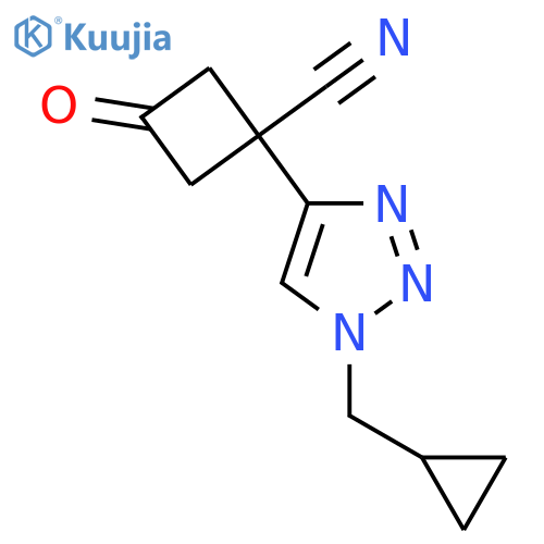 1-1-(cyclopropylmethyl)-1H-1,2,3-triazol-4-yl-3-oxocyclobutane-1-carbonitrile structure
