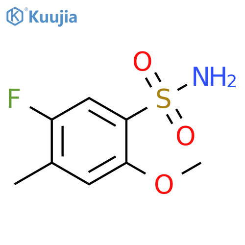 5-fluoro-2-methoxy-4-methylbenzene-1-sulfonamide structure