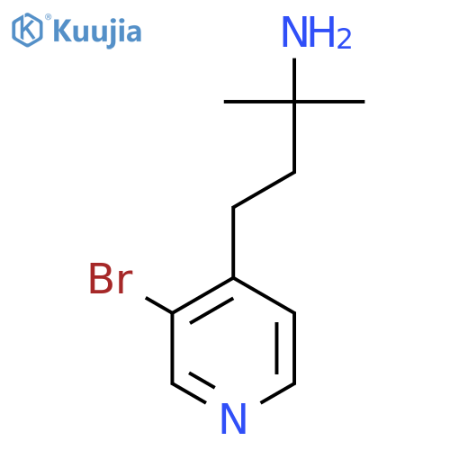 4-(3-bromopyridin-4-yl)-2-methylbutan-2-amine structure