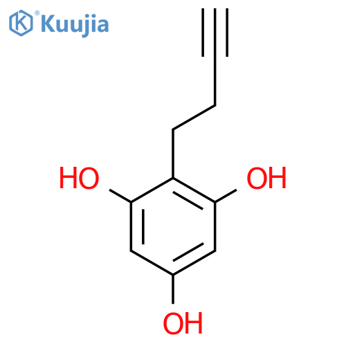 2-(but-3-yn-1-yl)benzene-1,3,5-triol structure