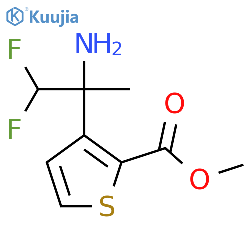 methyl 3-(2-amino-1,1-difluoropropan-2-yl)thiophene-2-carboxylate structure