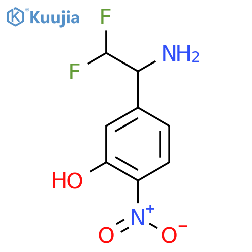 5-(1-amino-2,2-difluoroethyl)-2-nitrophenol structure