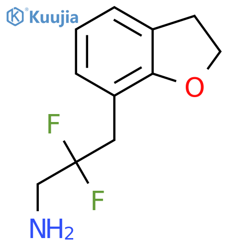 3-(2,3-dihydro-1-benzofuran-7-yl)-2,2-difluoropropan-1-amine structure