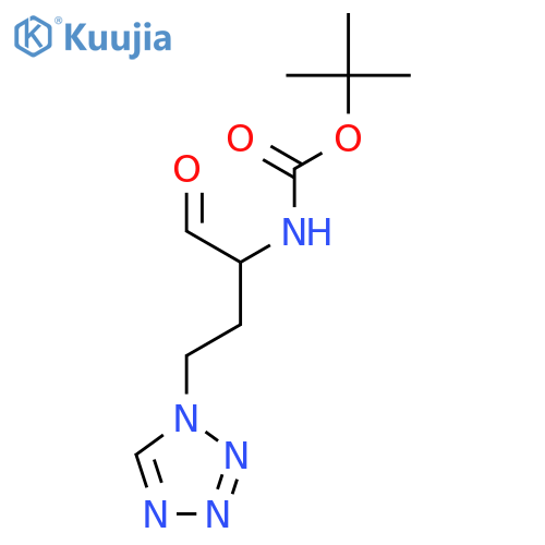 tert-butyl N-[1-oxo-4-(1H-1,2,3,4-tetrazol-1-yl)butan-2-yl]carbamate structure