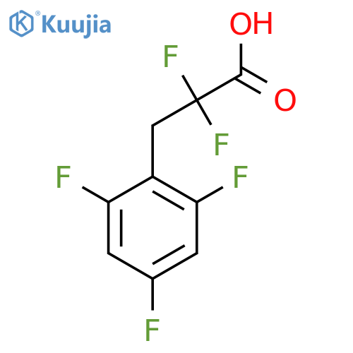 2,2-difluoro-3-(2,4,6-trifluorophenyl)propanoic acid structure