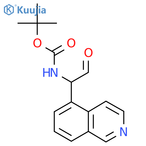 tert-butyl N-1-(isoquinolin-5-yl)-2-oxoethylcarbamate structure