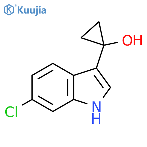 1-(6-chloro-1H-indol-3-yl)cyclopropan-1-ol structure