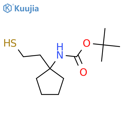 tert-butyl N-1-(2-sulfanylethyl)cyclopentylcarbamate structure