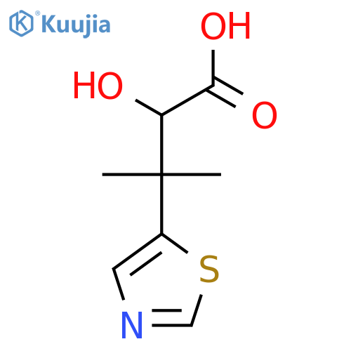 2-hydroxy-3-methyl-3-(1,3-thiazol-5-yl)butanoic acid structure