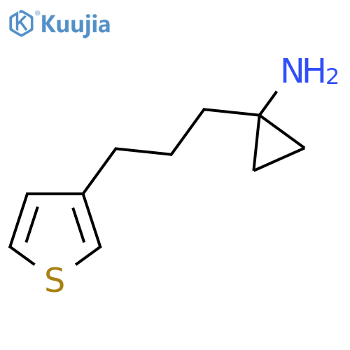 1-3-(thiophen-3-yl)propylcyclopropan-1-amine structure