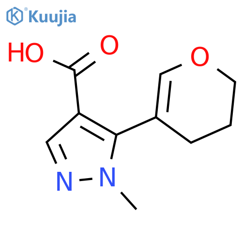 5-(3,4-dihydro-2H-pyran-5-yl)-1-methyl-1H-pyrazole-4-carboxylic acid structure