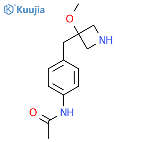 N-{4-(3-methoxyazetidin-3-yl)methylphenyl}acetamide structure