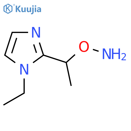 O-1-(1-ethyl-1H-imidazol-2-yl)ethylhydroxylamine structure