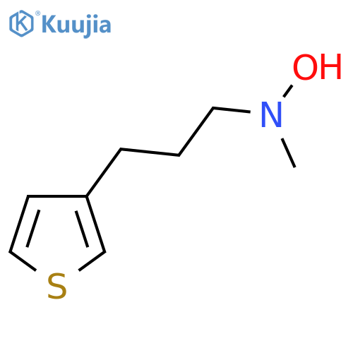 N-methyl-N-3-(thiophen-3-yl)propylhydroxylamine structure