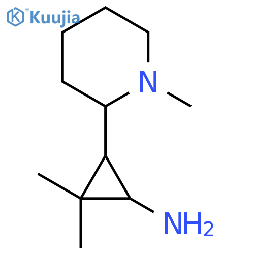 2,2-dimethyl-3-(1-methylpiperidin-2-yl)cyclopropan-1-amine structure
