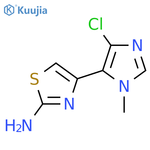 4-(4-chloro-1-methyl-1H-imidazol-5-yl)-1,3-thiazol-2-amine structure