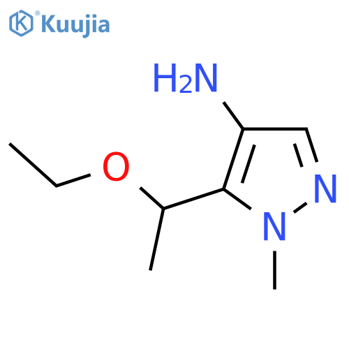 5-(1-ethoxyethyl)-1-methyl-1H-pyrazol-4-amine structure