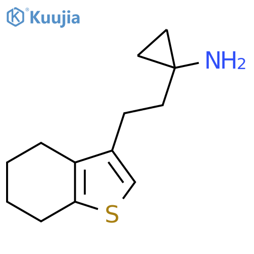 1-2-(4,5,6,7-tetrahydro-1-benzothiophen-3-yl)ethylcyclopropan-1-amine structure