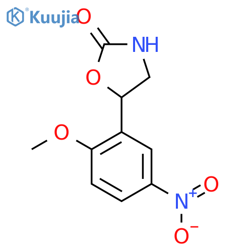 5-(2-methoxy-5-nitrophenyl)-1,3-oxazolidin-2-one structure