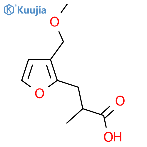 3-3-(methoxymethyl)furan-2-yl-2-methylpropanoic acid structure