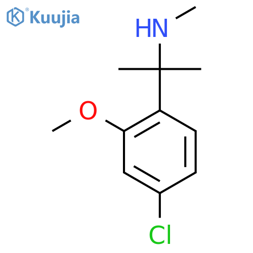 2-(4-chloro-2-methoxyphenyl)propan-2-yl(methyl)amine structure