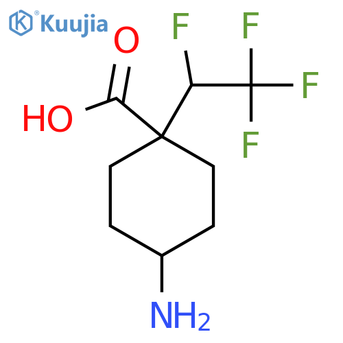 4-amino-1-(1,2,2,2-tetrafluoroethyl)cyclohexane-1-carboxylic acid structure