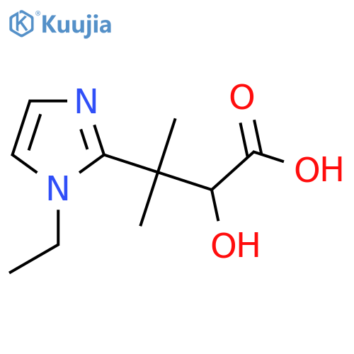3-(1-ethyl-1H-imidazol-2-yl)-2-hydroxy-3-methylbutanoic acid structure