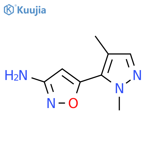 5-(1,4-dimethyl-1H-pyrazol-5-yl)-1,2-oxazol-3-amine structure