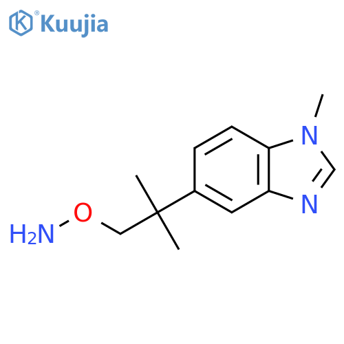 O-2-methyl-2-(1-methyl-1H-1,3-benzodiazol-5-yl)propylhydroxylamine structure