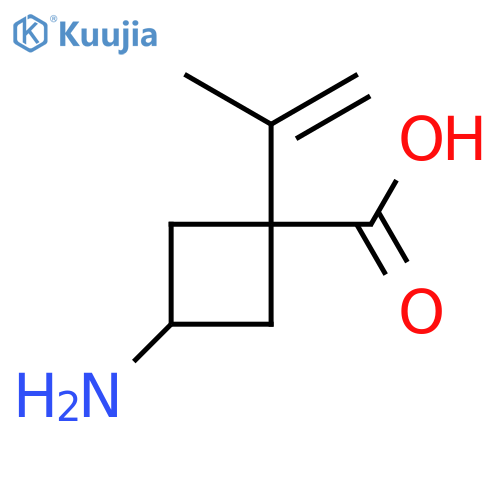 3-amino-1-(prop-1-en-2-yl)cyclobutane-1-carboxylic acid structure
