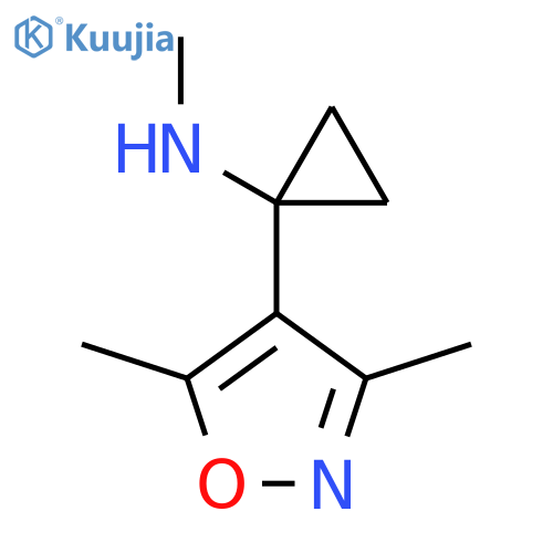 1-(dimethyl-1,2-oxazol-4-yl)-N-methylcyclopropan-1-amine structure