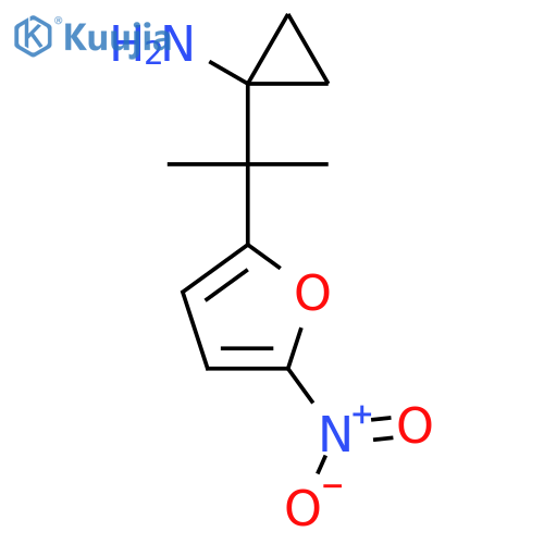 1-2-(5-nitrofuran-2-yl)propan-2-ylcyclopropan-1-amine structure