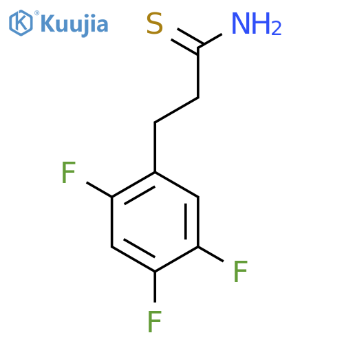 3-(2,4,5-trifluorophenyl)propanethioamide structure