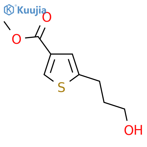methyl 5-(3-hydroxypropyl)thiophene-3-carboxylate structure