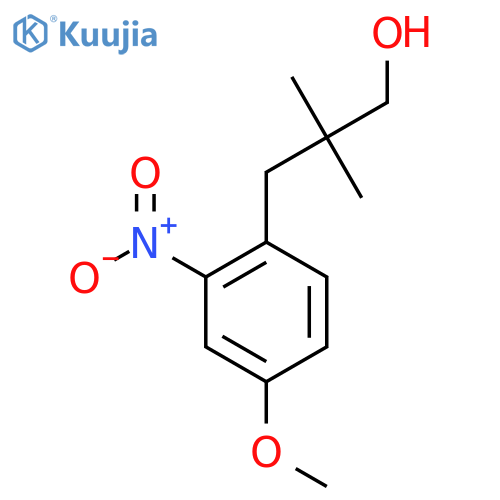 3-(4-methoxy-2-nitrophenyl)-2,2-dimethylpropan-1-ol structure