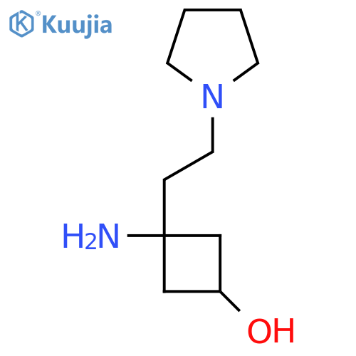 3-amino-3-2-(pyrrolidin-1-yl)ethylcyclobutan-1-ol structure