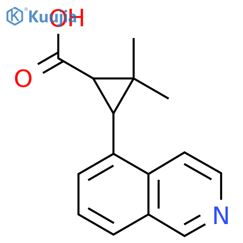 3-(isoquinolin-5-yl)-2,2-dimethylcyclopropane-1-carboxylic acid structure