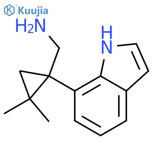 1-(1H-indol-7-yl)-2,2-dimethylcyclopropylmethanamine structure