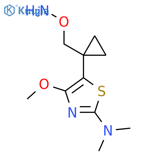 5-{1-(aminooxy)methylcyclopropyl}-4-methoxy-N,N-dimethyl-1,3-thiazol-2-amine structure