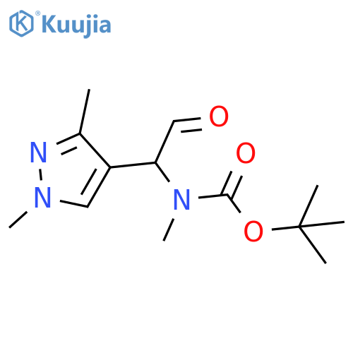 tert-butyl N-1-(1,3-dimethyl-1H-pyrazol-4-yl)-2-oxoethyl-N-methylcarbamate structure
